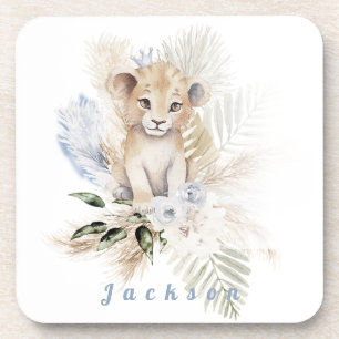 Dessous-de-verre T-Shirt personnalisé pour le garçon, prince lion,