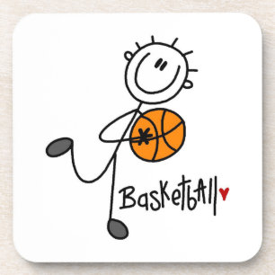 Dessous-de-verre T-shirts et cadeaux basiques de basket-ball à figu
