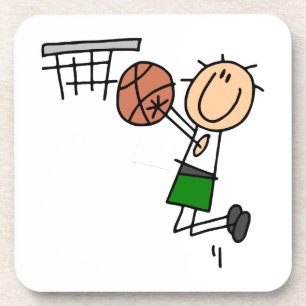 Dessous-de-verre T-shirts et cadeaux de basket-ball Jump Shot Green