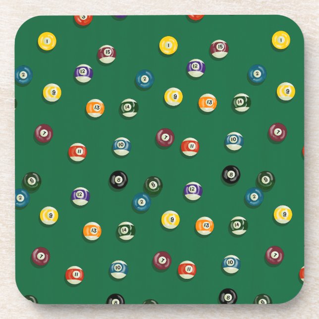 Dessous-de-verre Table de billard de soirée de jeu requin de piscin (Devant)
