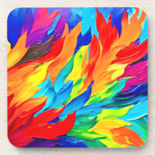Dessous-de-verre Tableau Abstrait de l'expressionnisme