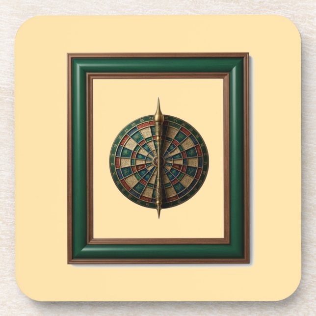 Dessous-de-verre Tableau de fléchettes de fantaisie avec fléchette  (Devant)