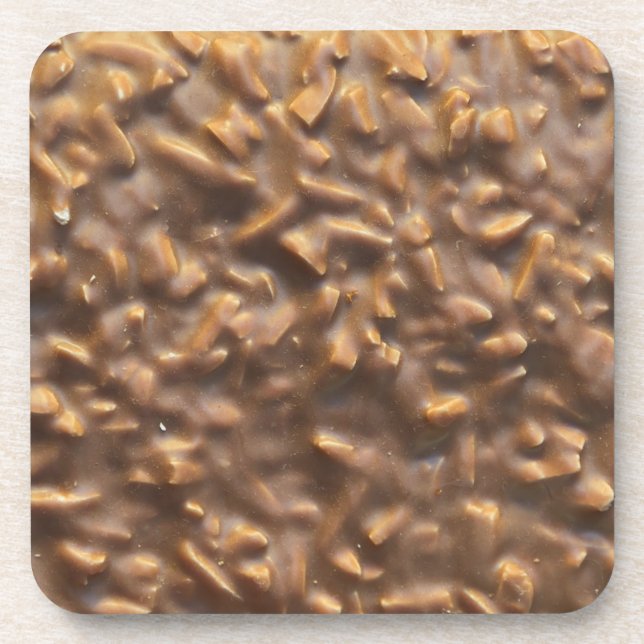 Dessous-de-verre Tablette de chocolat aux noix irrégulière (Devant)