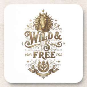 Dessous-de-verre Tablier Cheval Occidental Vintage Wild & Free Boir