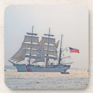 Dessous-de-verre Tall Ship, Clipper Ship, Voilier, US Coast Guard