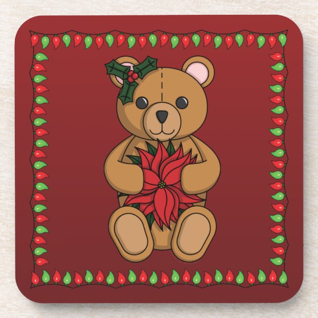 Dessous-de-verre Tapis carré cadeau de Teddy (Devant)