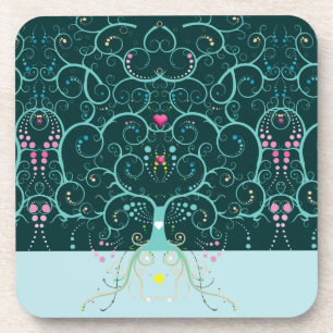 Dessous-de-verre Tapis de bienvenue pour la maison familiale arbre
