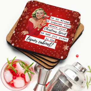 Dessous-de-verre Tapis de Noël drôle Meilleure amie Armoire à lique