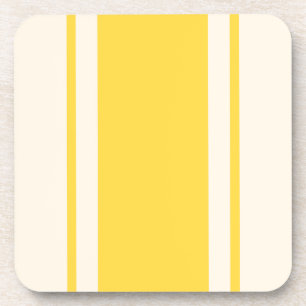 Dessous-de-verre Tapis de protection rayé côtier - Jaune et crème