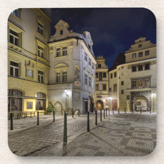 Dessous-de-verre Tapis de souris rigide nuit rue vieille ville de p