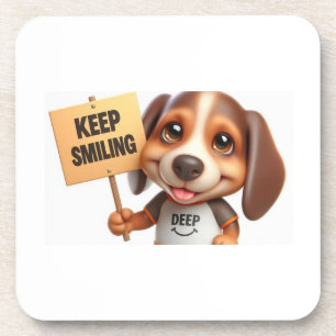 Dessous-de-verre Tapis de souris Sourire de Chien Mignon