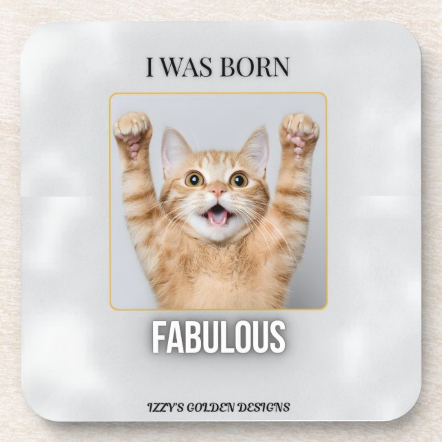 Dessous-de-verre Tapis de verre Né Fabulosité | Cadeau drôle pour f (Devant)
