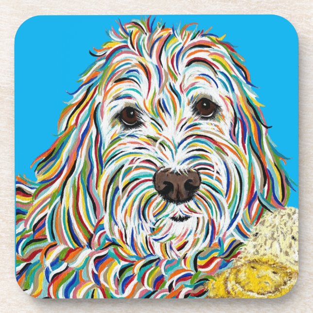 DESSOUS-DE-VERRE TAPIS ROULANT LABRADOODLE (Devant)