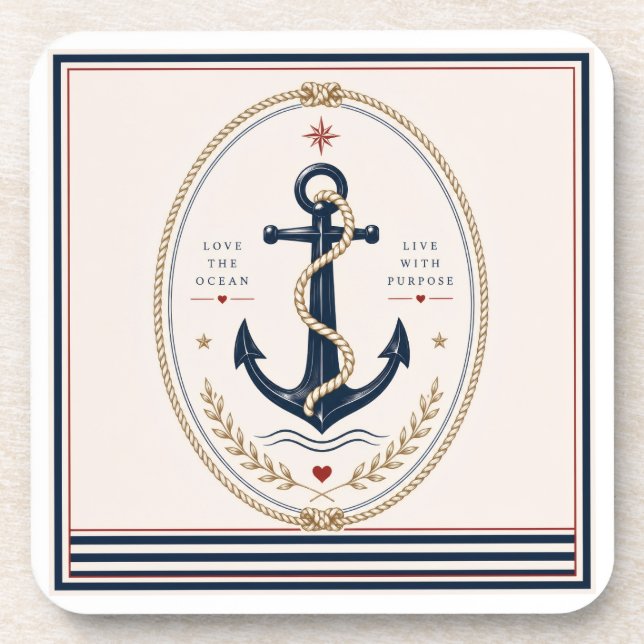 Dessous-de-verre Tapisserie Classique Sailorcore (Devant)