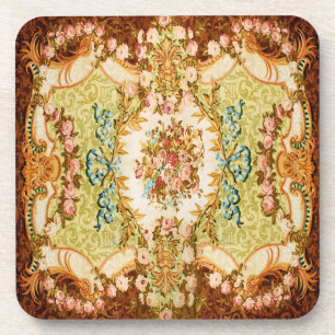 Dessous-de-verre Tapisserie française baroque victorienne à motif d