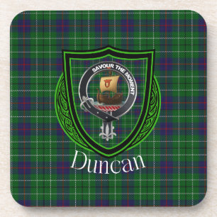 Dessous-de-verre Tartan et blason du clan écossais Duncan