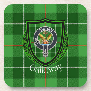 Dessous-de-verre Tartan et blason du clan écossais Galloway