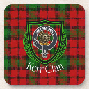 Dessous-de-verre Tartan et blason du clan écossais Kerr