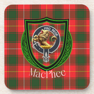 Dessous-de-verre Tartan et blason du clan écossais MacPhee