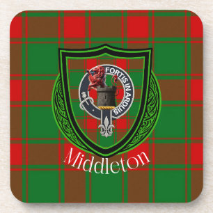 Dessous-de-verre Tartan et blason du clan écossais Middleton