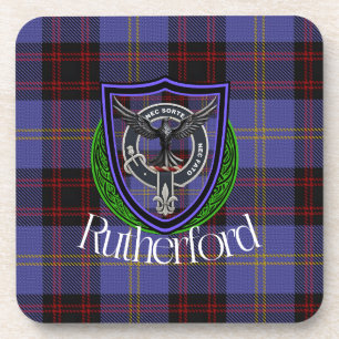 Dessous-de-verre Tartan et blason du clan écossais Rutherford