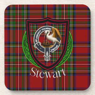 Dessous-de-verre Tartan et blason du clan écossais Stewart