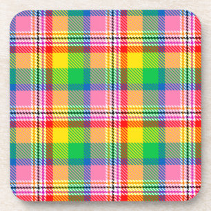 Dessous-de-verre Tartan vert rose
