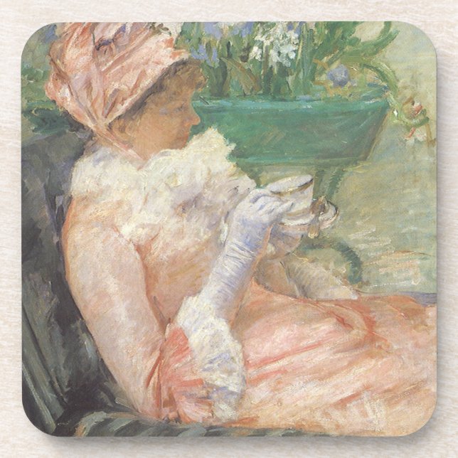 Dessous-de-verre Tasse de thé de Mary Cassatt, impressionnisme Vint (Devant)
