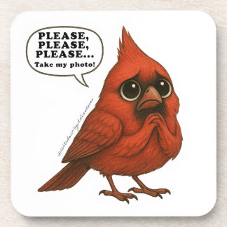 Dessous-de-verre Tasse Dessous Oiseau Cardinal Drôle S'il Vous Plaî