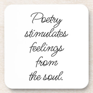 Dessous-de-verre Tasse rigide en plastique stimulant la poésie