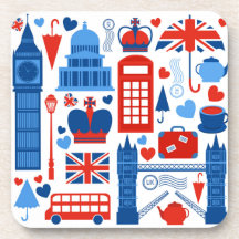 Tasses en plastique dur avec icônes Pop de Londres