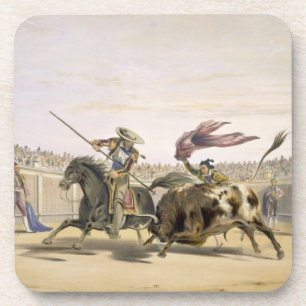 Dessous-de-verre Taureau Suivant- la charge, 1865 (couleur allumée