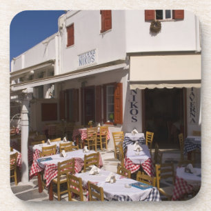 Dessous-de-verre Taverna Nikos, Mykonos, îles Cyclades, Grèce