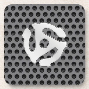 Dessous-de-verre Techno Retro Vintage Chrome 45 spacer DJ Print