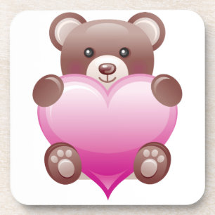 Dessous-de-verre Teddy Bear Valentine Heart