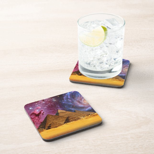 Dessous-de-verre tempête cosmique au-dessus de l'égypte (Côté Droit)