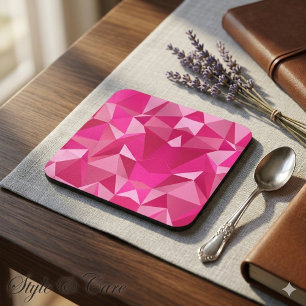 Dessous-de-verre Tendance impression géométrique en demi-teinte bor