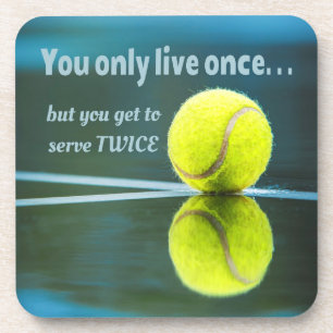 Dessous-de-verre Tennis en direct une fois sept fois, Tennis Ball, 