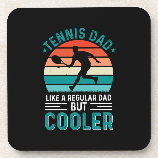 Dessous-de-verre Tennis Papa Retro Sunset (Devant)