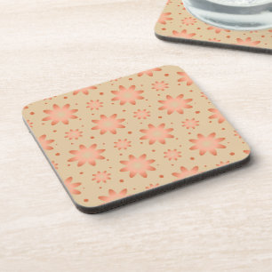 Dessous-de-verre Terracotta orange et sable beige délicat marguerit