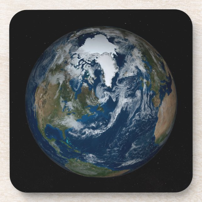 Dessous-de-verre Terre Avec Nuages Et Glace De Mer 2 (Devant)