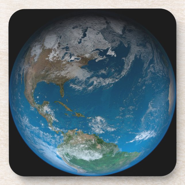 Dessous-de-verre Terre Pleine Avec Amérique Du Nord Et Du Sud. (Devant)