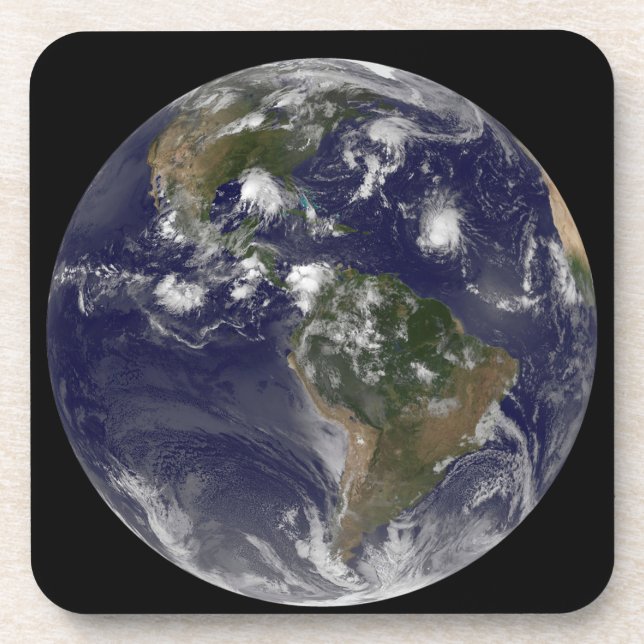 Dessous-de-verre Terre Pleine Montrant Les Tempêtes Tropicales Dans (Devant)