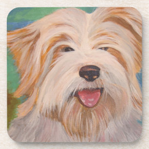 Dessous-de-verre Terrier Portrait Cute Pet Chien Art