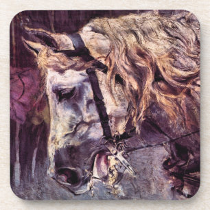 Dessous-de-verre Tête de cheval par Giovanni Boldini, Art ancien