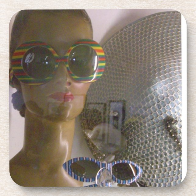 Dessous-de-verre Tête de mannequin rétro (Devant)