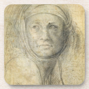 Dessous-de-verre Tête d'une femme (crayon sur le papier)