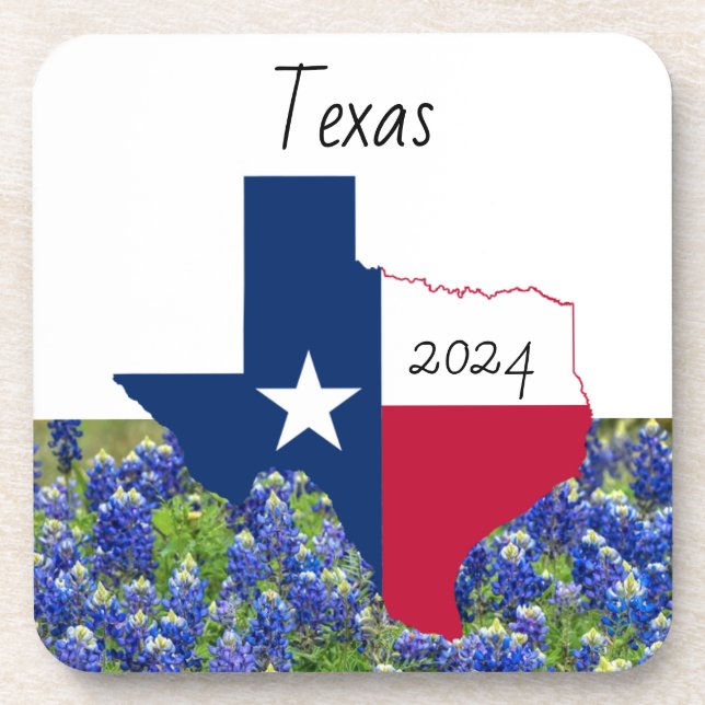 Dessous-de-verre Texas Bluebonnet hard plastic (Devant)