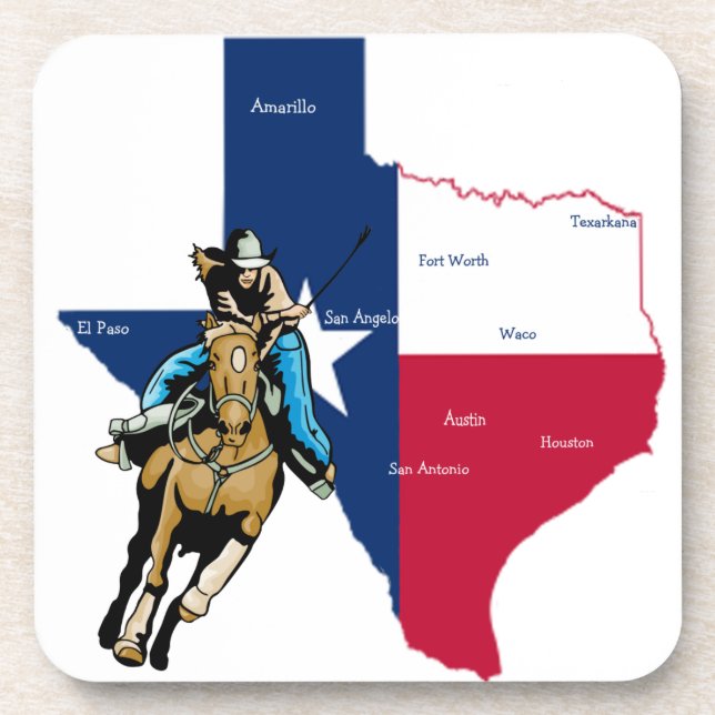 Dessous-de-verre Texas Cowgirl (Devant)