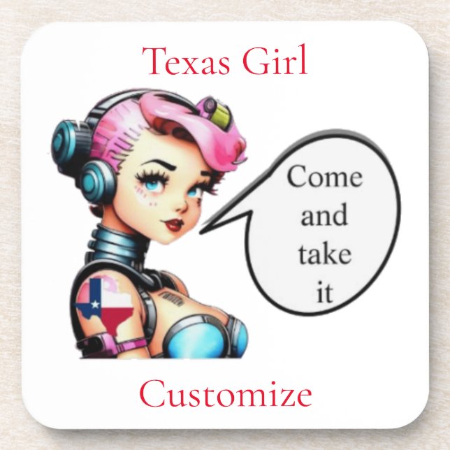Dessous-de-verre Texas Girl Thunder_Cove (Devant)